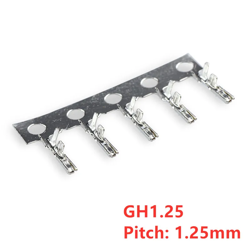 100PCS JST GH shell terminal 1.25mm Pitch with Lock GH1.25 Terminals