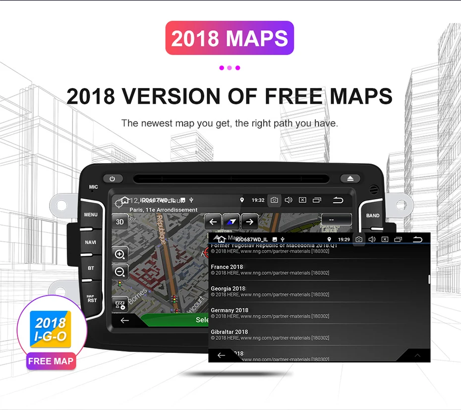 Excellent Android 9.0 Car Multimedia Player GPS for Renault Megane 8 Core RAM 4 GB DSP Auto Audio Radio 2 Din FM Central Headunit Monitor 9