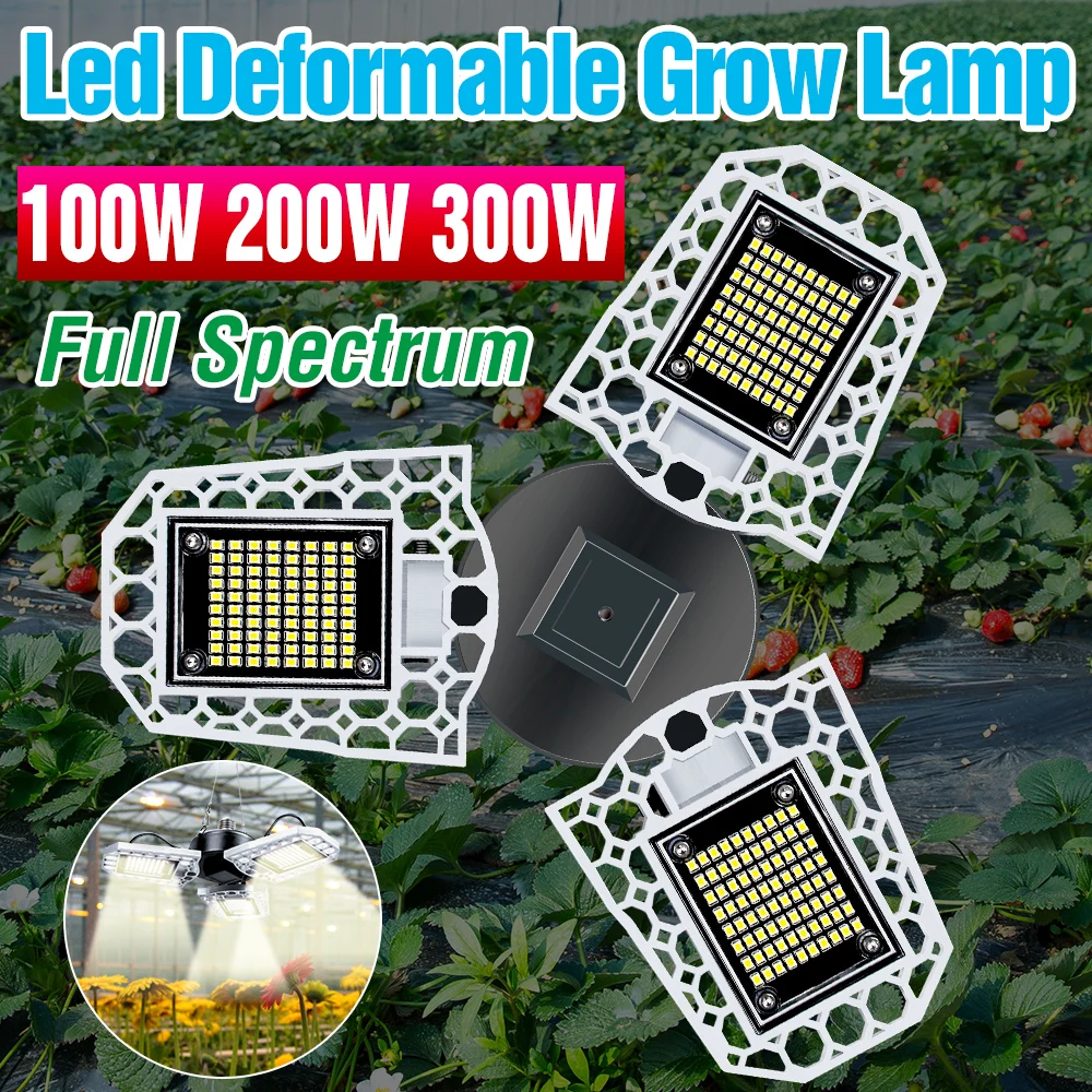 

LED Grow Light E27 100W 200W 300W Hydroponic LED Full Spectrum Bulb Plant Lamp E26 Flower Seeds Growth Light LED Phyto Lamp 220V