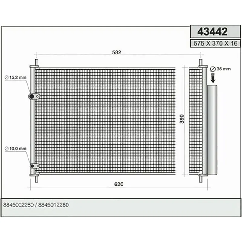 Для автомобиля Toyota AURIS AVENSIS ZRT27 ADT27 A/C конденсатор кондиционера в сборе 8846035130 8845002280 8845012280 8FC351307101 940037