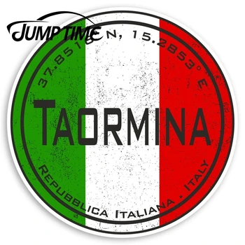 

Jump Time Taormina Italy Vinyl Stickers - Italian Flag Sticker Luggage Window Bumper Decal Waterproof Car Accessories