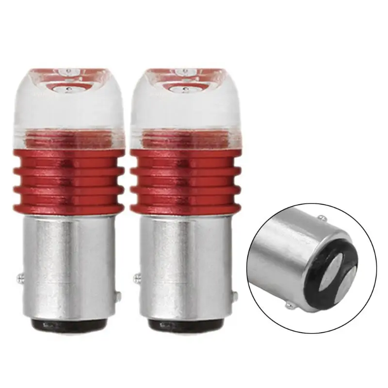 2PCS Red 1157 Strobe Flashing LED Projector Bulbs For Car Tail Brake Lights Auto Turn Signal Lamp Bulb