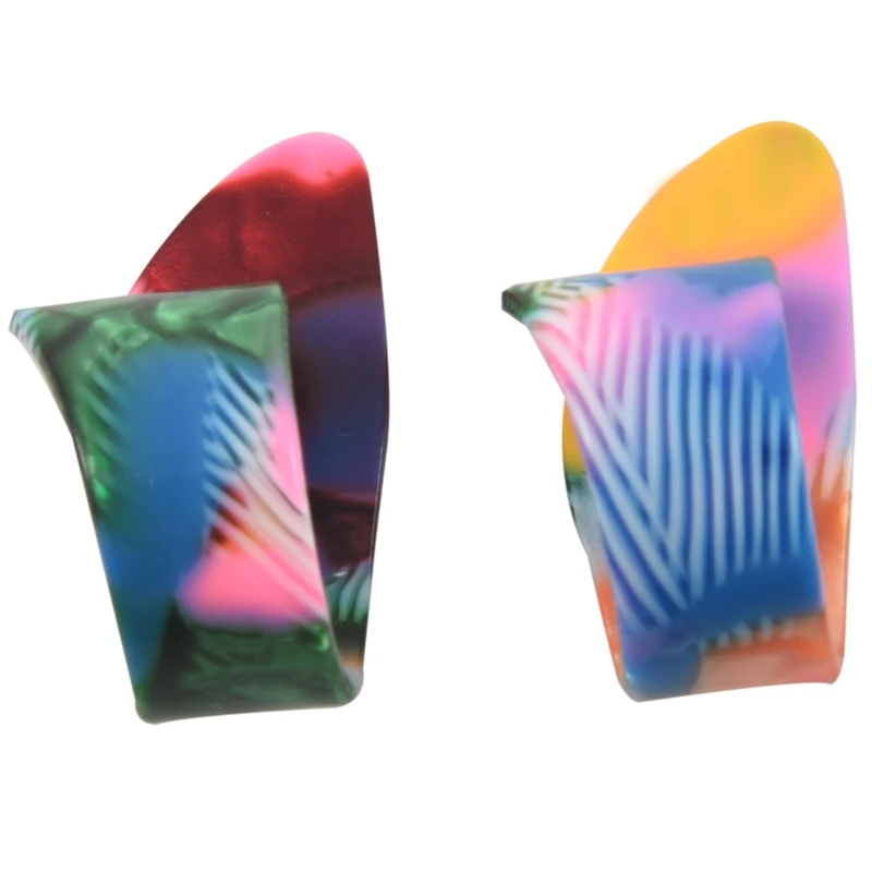 

2 pcs Finger thumb guitar Picks plectrums celluloid Accessories Random Colors