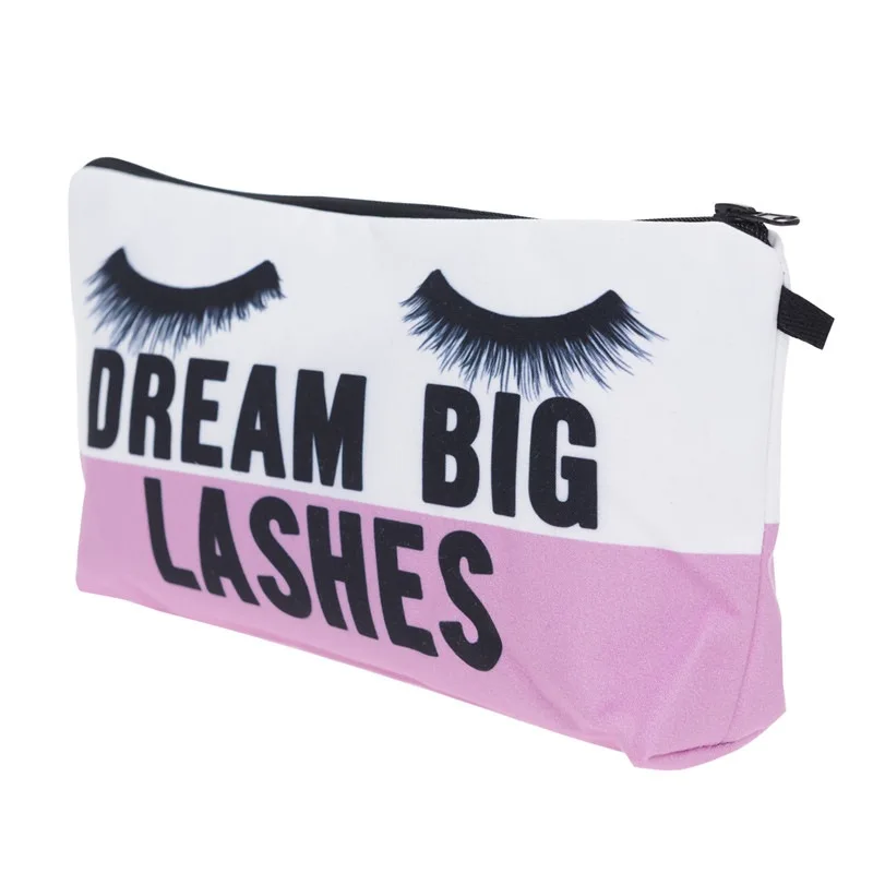 

Explosions letters eyelash printing European and American cosmetic bag bag ladies multifunctional storage