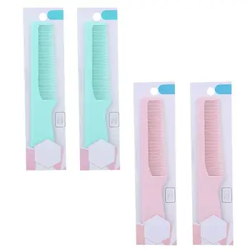 

4Pcs Hair Combs Plastic Hairdressing Comb Hair Straightening Brush Anti-Static Dense Teeth Tender Comb Random Color