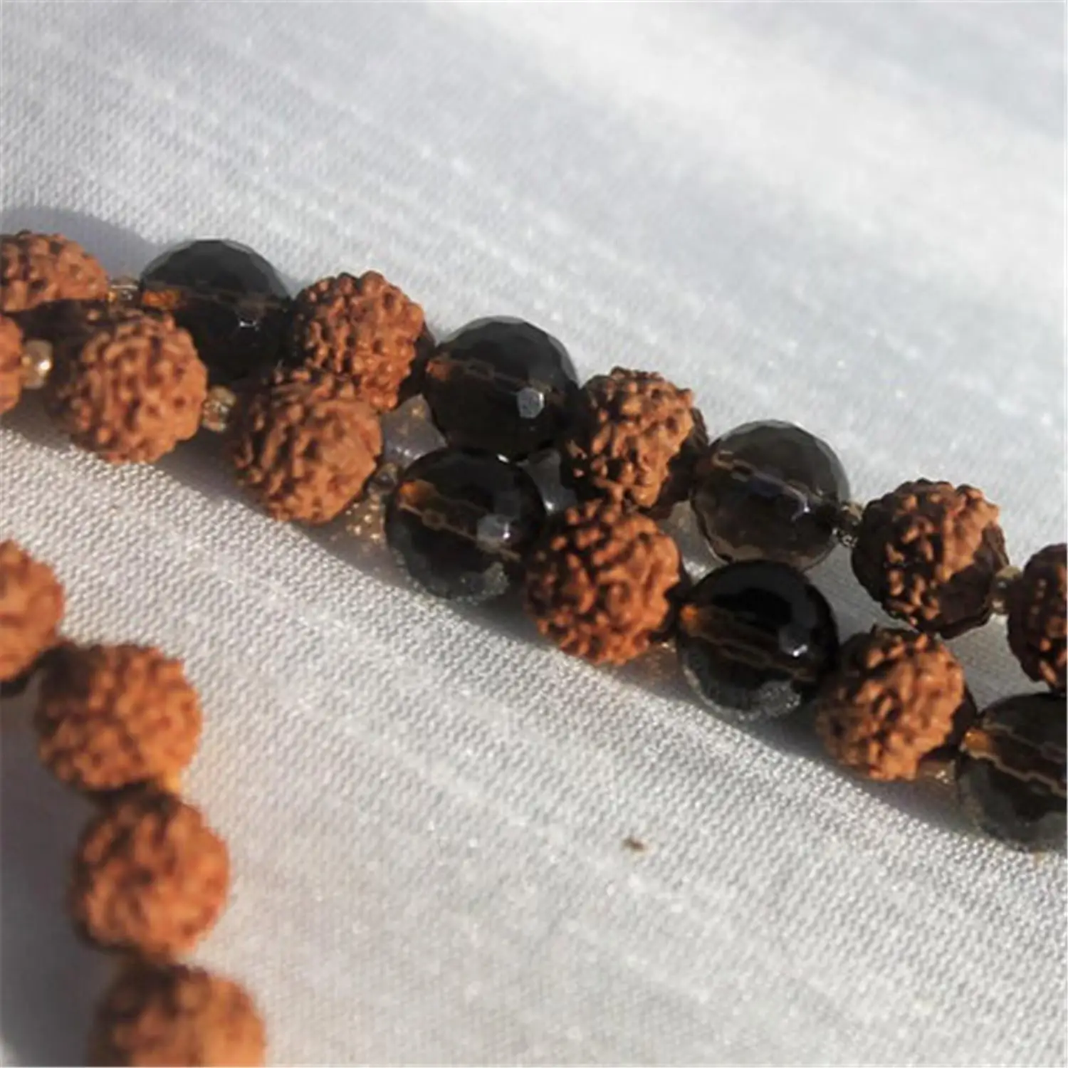 8 мм кварц Rudraksha 108 бусин кисточка ручной работы ожерелье буддизм мала Йога