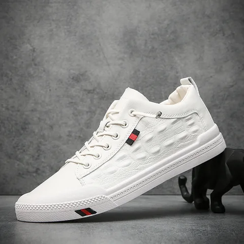 Summer New Korean Style Trend All-match Leather Shoes Men's Fashion Comfortable Trend Casual White Shoes