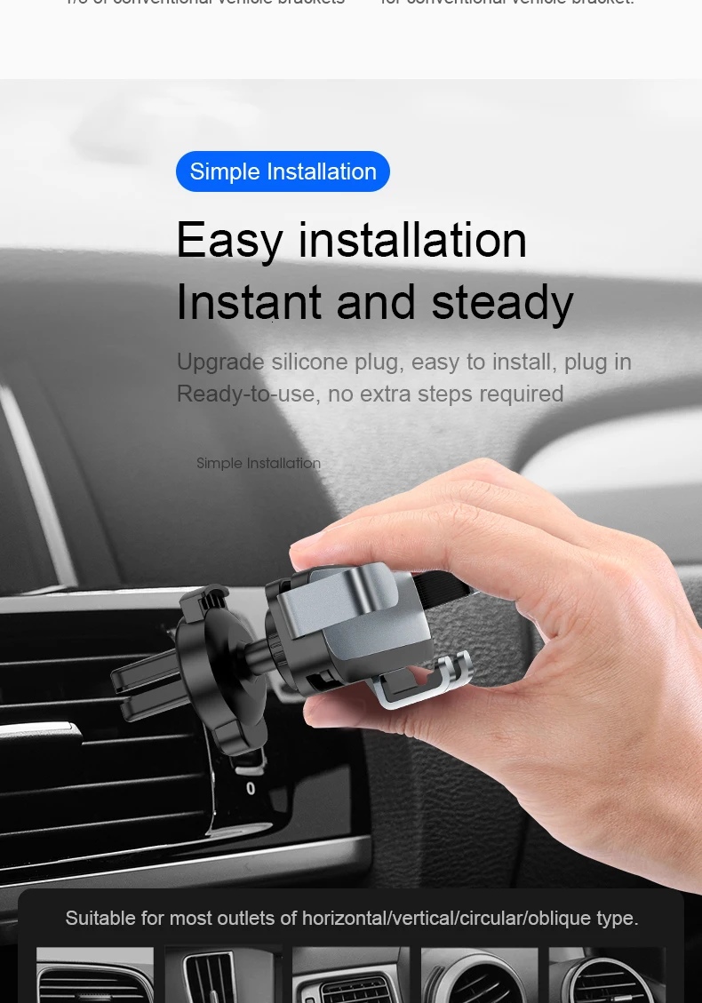 Универсальный автомобильный держатель для телефона в автомобиле с креплением на вентиляционное отверстие, подставка для мобильного телефона, автомобильный держатель, автомобильная поддержка для samsung ASINA