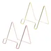 Creative Geometric Storage Rack Simple Wrought Iron Organizer Book Stand Multifunction Document Book-Reading Portable Holder 3