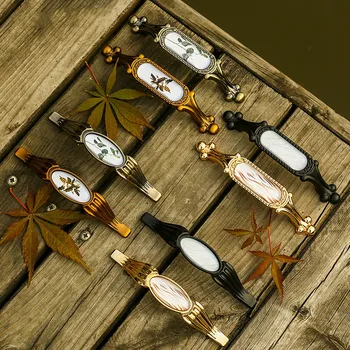 

European Retro Kitchen Furniture Cabinet Wardrobe Door Drawer Handle, Garden Wind Shoe Cabinet Bedside Cabinet Locker Pull