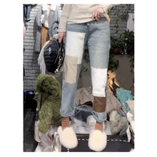 Новинка года. Модные женские джинсы из тонкого бархата. Сезон осень-зима