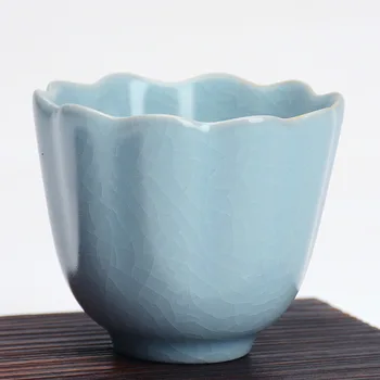 

Ru Kiln Tea Cup Ceramic Teacup Antique Gracked Glaze Kung Fu Tea Cup Handmade Single Cup