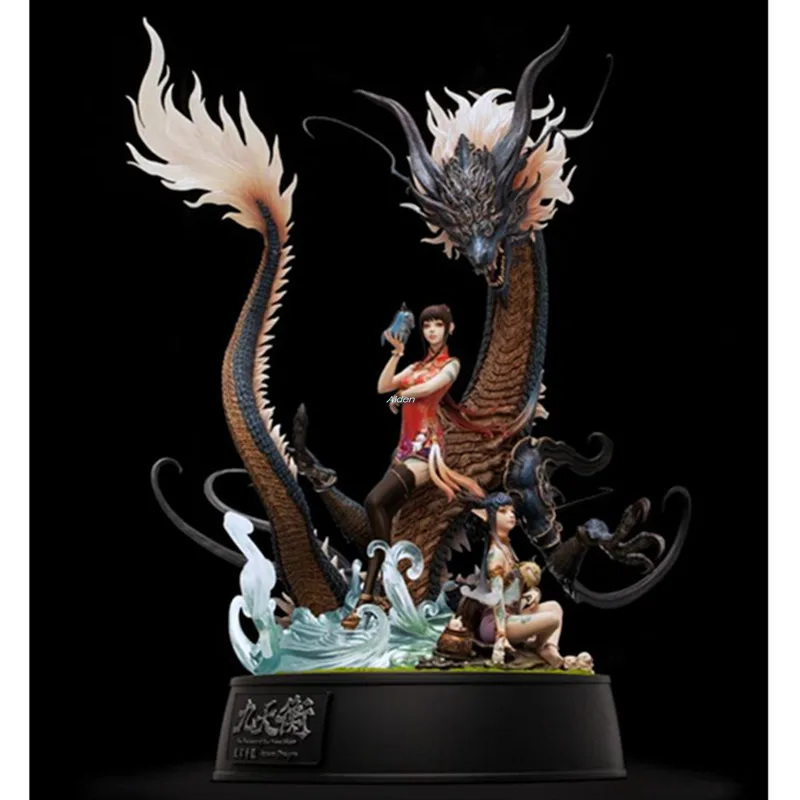 2" Статуя Jiu Tianheng бюст Donggong Qinglong 1/7 полная длина Портрет украшения Смола действие Коллекционная модель игрушечная коробка Z2574