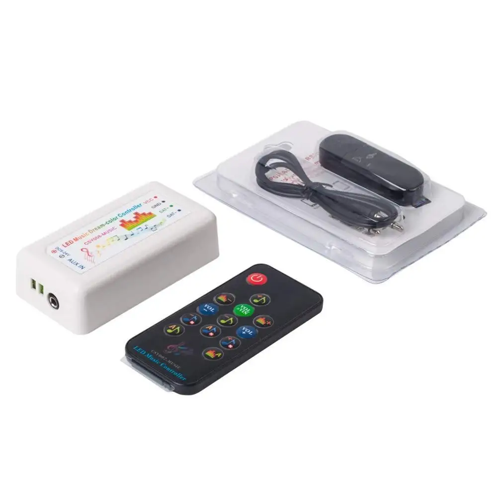 WS2812B WS2811 WS2813 1903 Светодиодная лента/панель Bluetooth Музыка сон Цвет CSY08 контроллер 13 клавиш RF пульт дистанционного управления 512 пикселей jk1551