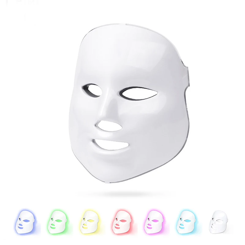 

Skin Care 7 Colors Led Facial Mask Led Korean Photon Therapy Face Mask Machine Light Therapy Acne Mask Neck Beauty Led Mask