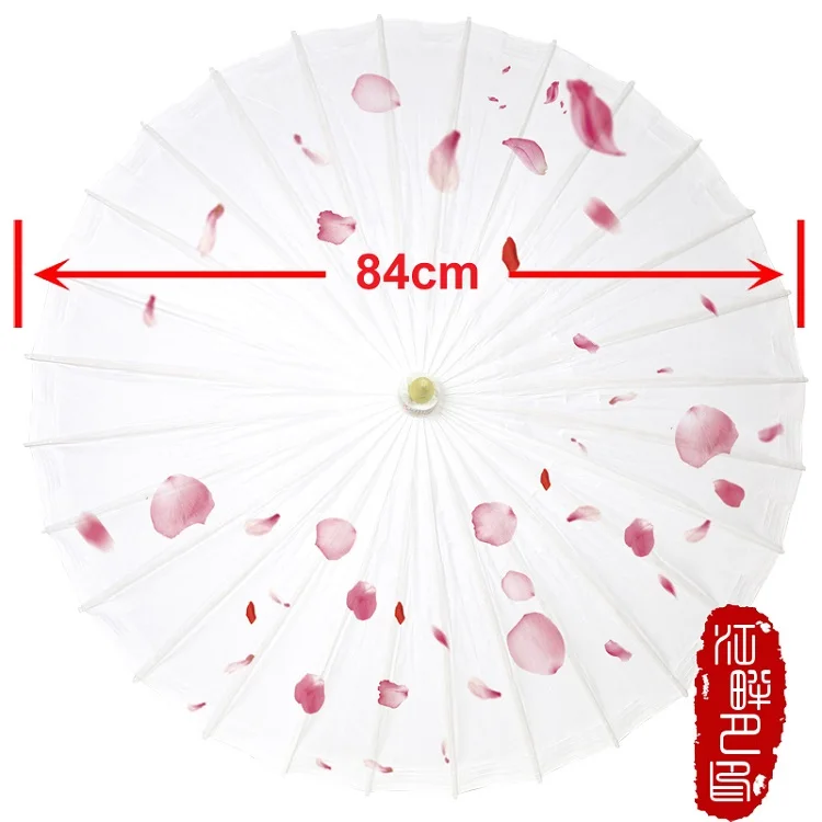 Diameter 84CM JPY цветочный принт красный крафт бамбуковый масляный бумажный зонтик китайский Восточный Зонтик Арт бумажные цветы зонтик - Цвет: Diameter 84CM