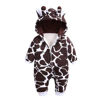

Keep Warm Set Cotton Cartoon Romper Baby Winter Bebes Newborn Jumpsuit Long Sleeve Pajamas 0-12M Rompers ACC Kid Clothes Fashion