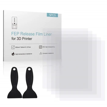 

5 pieces of release film with shovel and packing box and envelope packaging