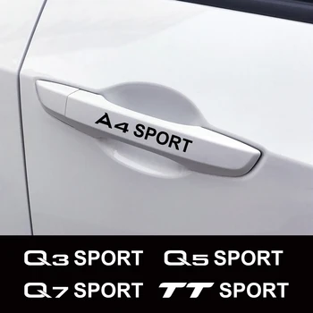 

4PCS Car Door Handle Sticker For A3 8P 8V A4 B8 A6 C6 C5 Q2 Q3 Q5 Q7 Q8 TT TTS Sport Auto Accessories Vinyl Film Refective Decal