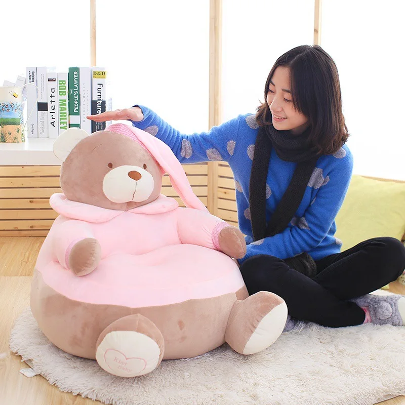 

INS Hot Selling Pajamas Hat Bear Sofa Tatami Sleep Bear Children Beanbag Chair Plush Toys