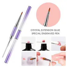 1 шт. полигелевая ручка накладные наконечники для ногтей инструмент для наращивания УФ-гель нейлоновые волосы кисточки для ногтей для наращивания ногтей гель для ногтей инструмент для дизайна ногтей