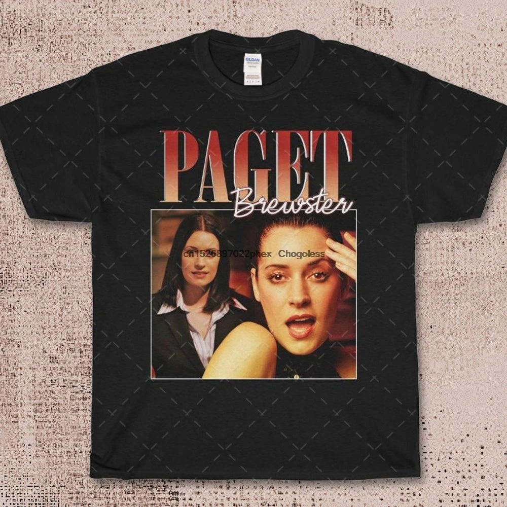 Винтажная ретро-футболка с надписью PAGET BREWSTER Rap в стиле хип-хоп 90-х |