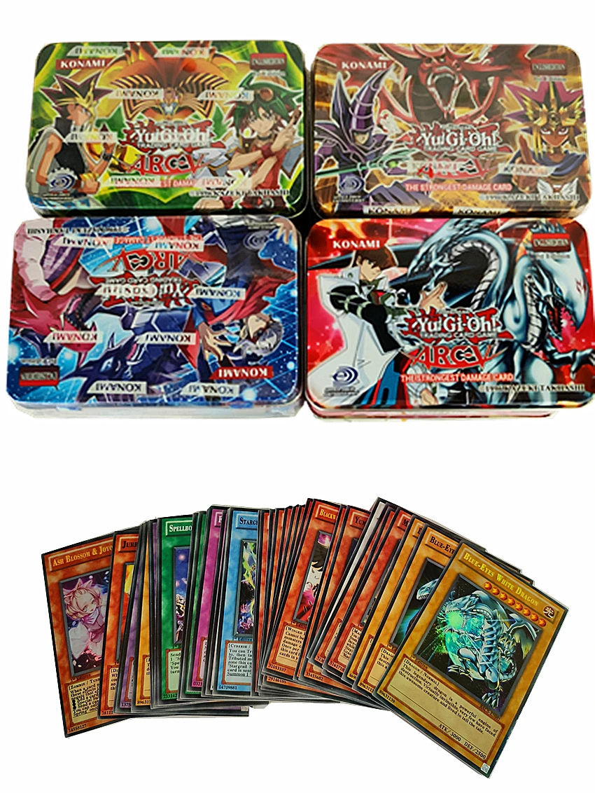 

41pcs/set Yu Gi Oh Game Cards Classic YuGiOh Game English Cards Carton Collection cards with flash card and metal tin box toys