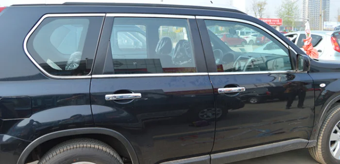 Нержавеющая сталь окна автомобиля планки для nissan x-trail 2008-2013 2010 2011 2012 nissan rogue