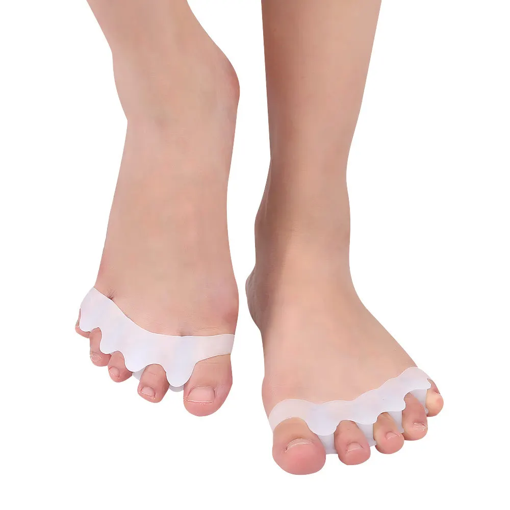 Solette in gel Correzione delle dita dei piedi Correttore dell'alluce valgo Silicone Ortopedico Martello Separatore Raddrizzatore Spreader Foot Pad_voghion.com