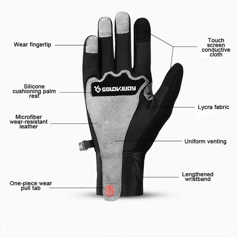 Men Women Motorcycle Gloves Touch Screen Ski Riding Glove Winter Warm Full Finger For Outdoor Sports Waterproof windproof Gloves