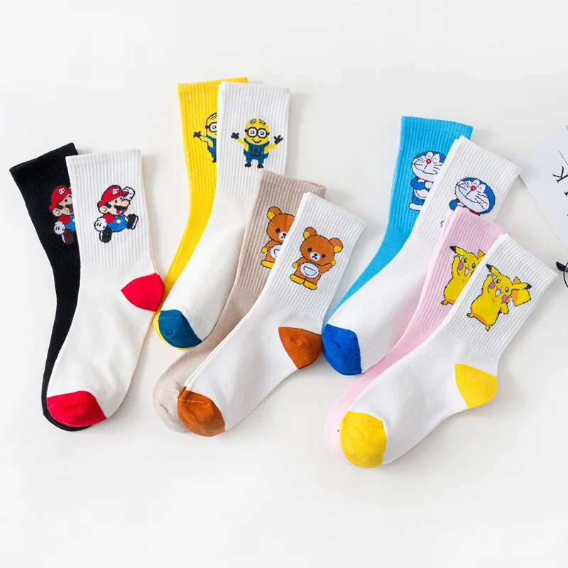 Fashion cartoon Cute Animal men Women Socks Funny Ankle Ladies Cotton invisible skateboard Unisex Crew socks Dropship | Женская одежда