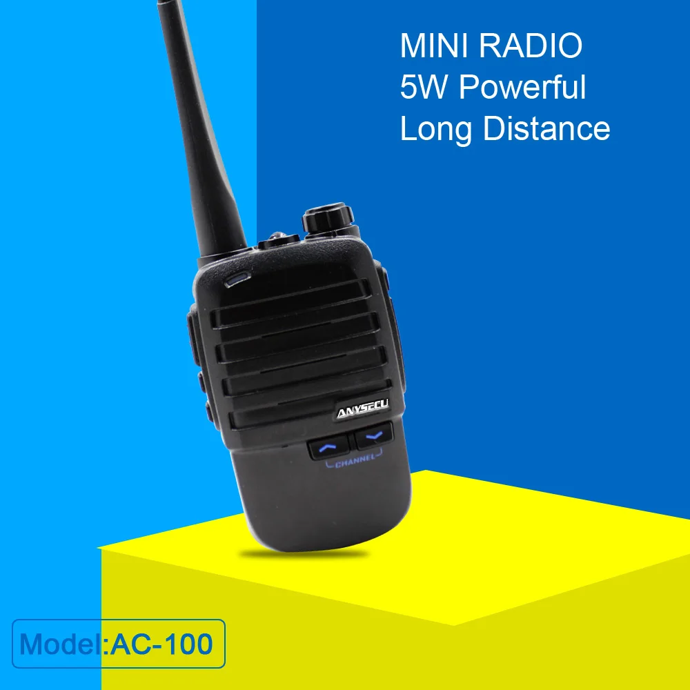 Мини-рация ANYSECU AC-100 профессиональная мощная UHF 400-480mhz рация двухстороннее радио
