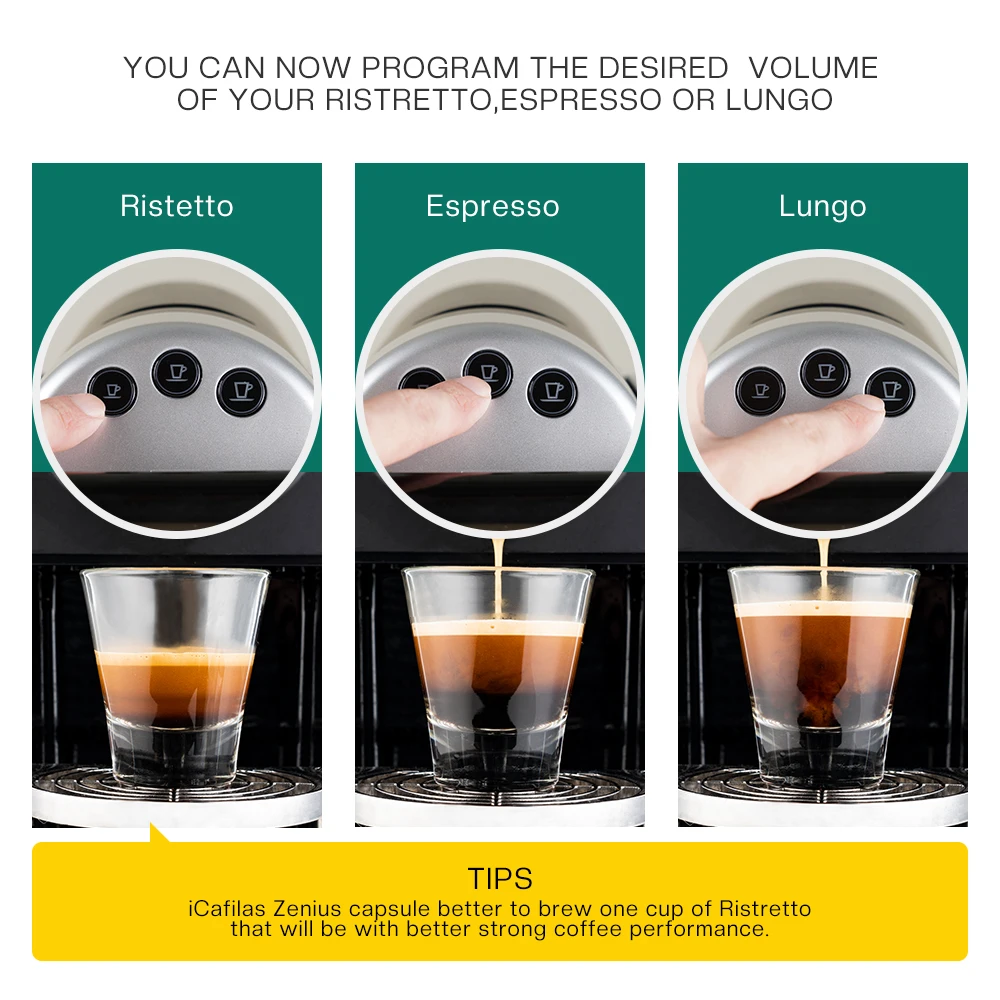 Cápsulas de café reutilizables para Nespresso Zenius, filtros de café de  acero inoxidable, máquina de café expreso, Crema Barista|Filtros de café| -  AliExpress