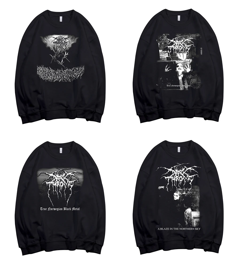 Todhoof Darkthrone тяжелый металлический ремешок унисекс вырез лодочкой хлопковая толстовка Азиатский размер