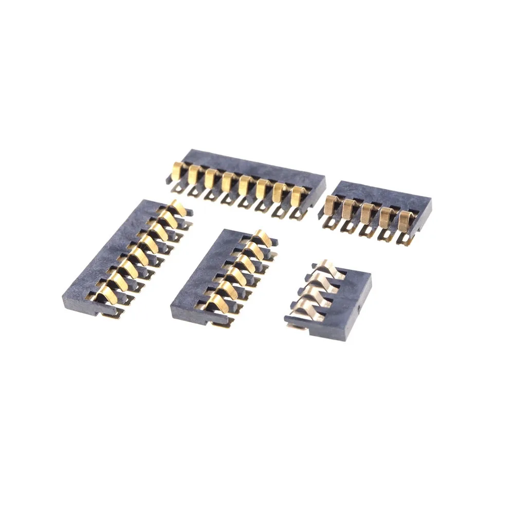 10 Pcs SMT Spring Battery Connector 2.0 MM Pitch 2 3 4 5 6 7 8 Pin Male Contact Power Charge Surface Mount PCB Modular