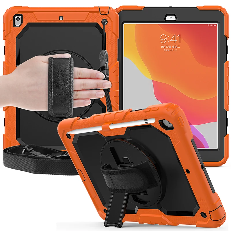Прочный защитный чехол с плечом и подставкой для iPad 10,2 противоударный детский безопасный Чехол для iPad 10,2 7th Gen
