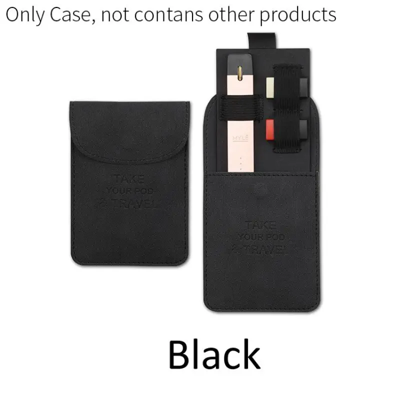 Черный цвет New Suitable For JUUL Carrying Pouch Pods Storage Bag Useful Leather Wallet Pocket Practical Ultra-thin Leather Wallet Pocket - Цвет: Черный цвет