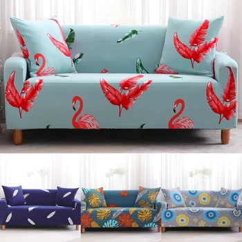 

Flamingos Printed Stretch Slipcovers Tight Wrap Spandex Nordic Style Corner Sofa Cover Single/two/three/four-seater