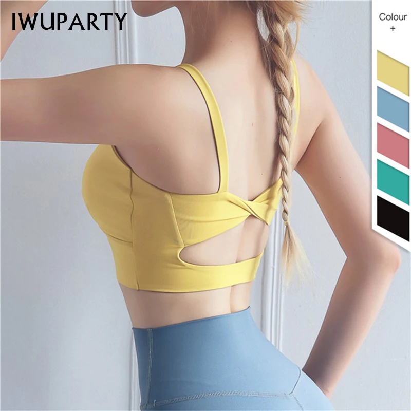 

Summer Breathable Seamless Hem Tank Sports Bra Push Up Quick Dry Shockproof Top Vest Adjustable Workout Yoga Underwear Clothing
