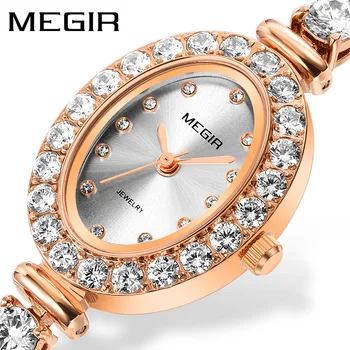 

Megir Brand Women's Watches Luxury Diamonds Casual Quartz Women Wristwatch High Quality Rhinestone Ladies Watch reloj mujer