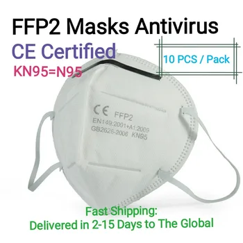 

5-10 PCS FFP2 KN95 Masks 4-Layer CE Verified Respirator Reusable Face Mouth Mask Precaution Global Shipping