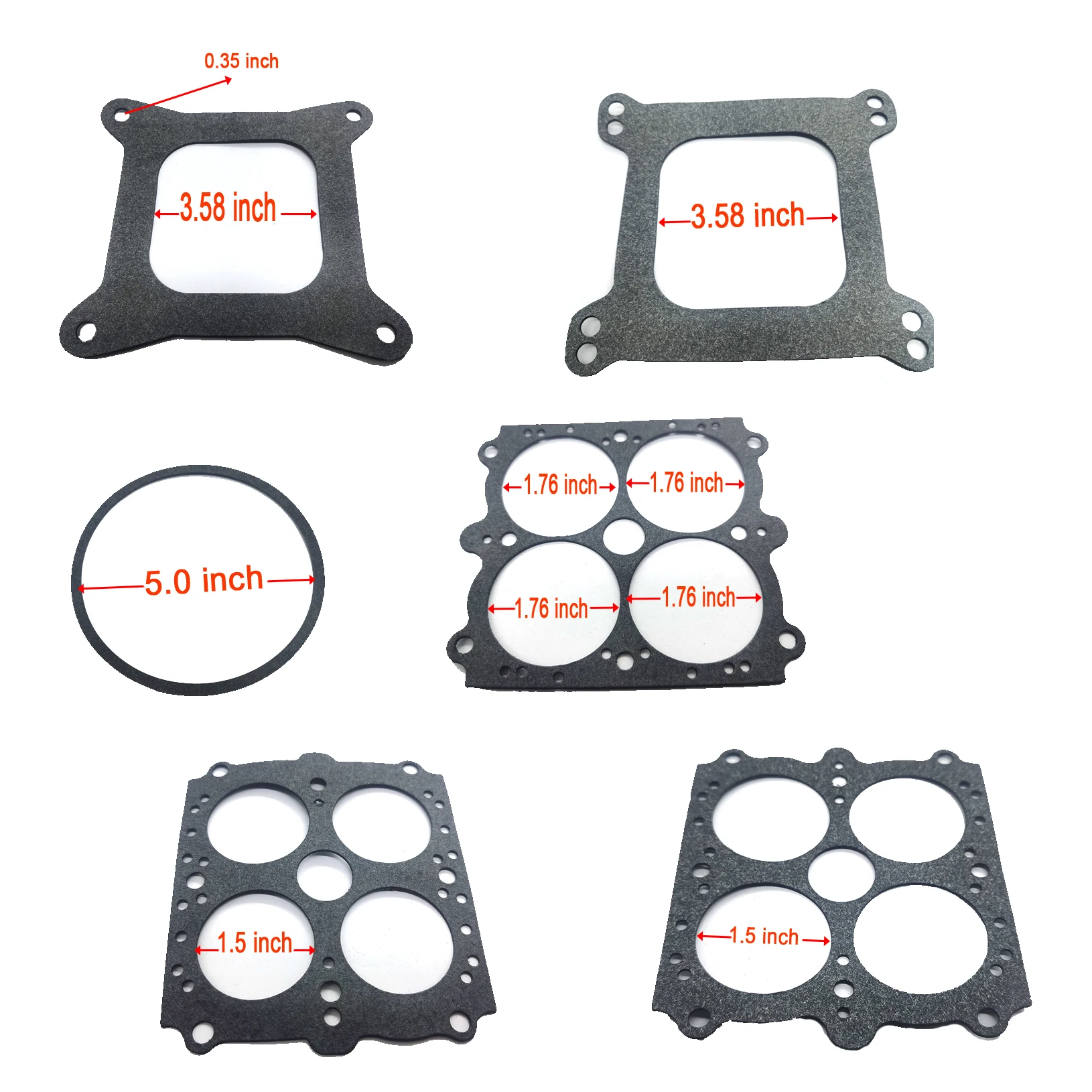 Carburetor Rebuild Kit 37-119 for Holley Vacuum Secondary Fit 390 600 750 CFM 80508 80529 ROAD DEMON JR