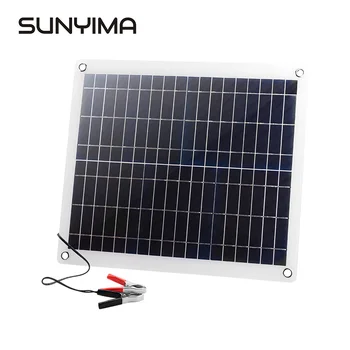 

SUNYIMA 20W 18V Semi Flexible Solar Panel Kit Solar Cell Module DC for Car Yacht Led Light RV 12V Battery Boat Outdoor Charger