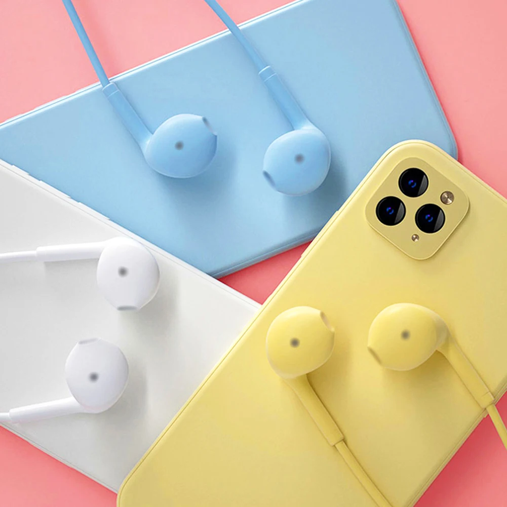 Wired Earphones Bass Stereo Headphones Wire Control In Ear Earbuds Gaming Headset With Mic For Iphone Samsung LG Xiaomi And Pc