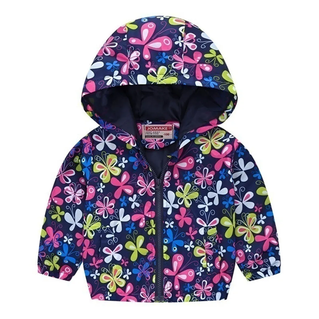Куртка для маленьких девочек коллекция года, зимняя куртка для девочек, пальто детская теплая верхняя одежда с капюшоном и принтом куртка для мальчиков, пальто Детская одежда ny L30829