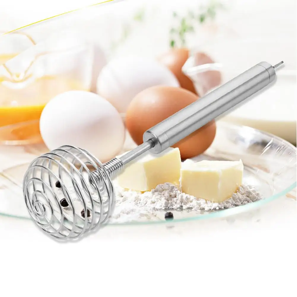 Нержавеющая сталь спиральная форма ручной венчик для взбивания блендер, взбивание яиц взбиватель мешалка кухонный инструмент инструменты для яиц Кухонные гаджеты