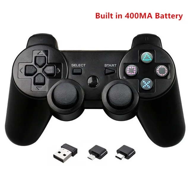 2.4G Wireless Game Controller Joystick With Micro USB OTG Adapter For PS3 / PC / TV Box /Android Phone/Tablet Gamepad 