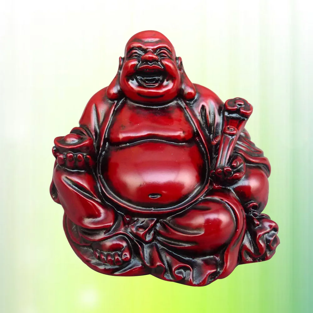 1 шт. смеющаяся Статуэтка Maitreya Sakyamuni Будда, Статуэтка из синтетической смолы, миниатюрная статуэтка, домашний магазин, офисный декор для автомобилей