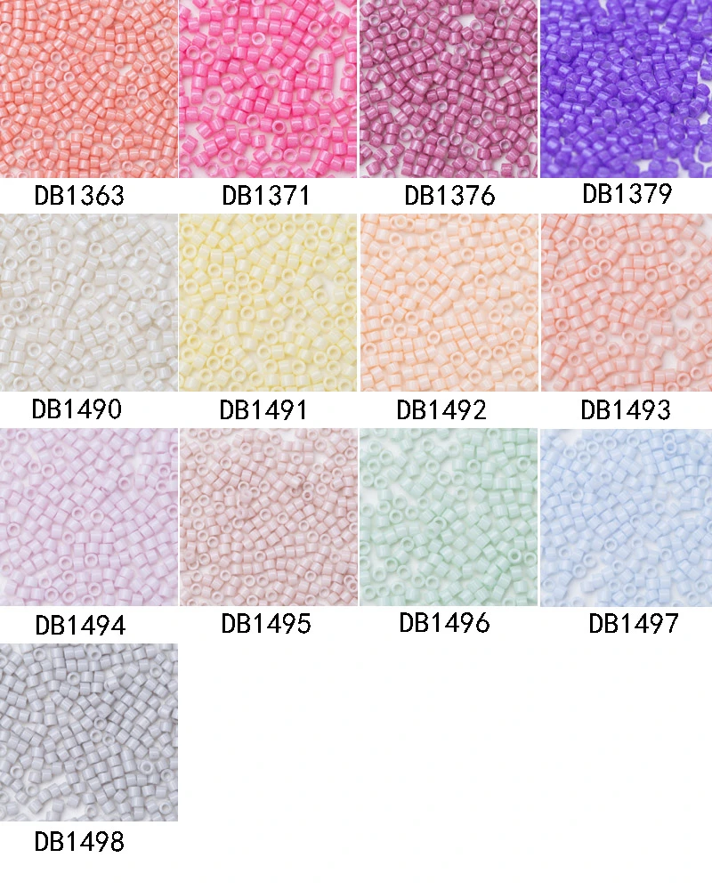 Taidian Miyuki Delica Seed Bead 11/0 для франкоязычных стран непрозрачные белые DB200 1,6x1,3 мм около 3 граммов 600 штук