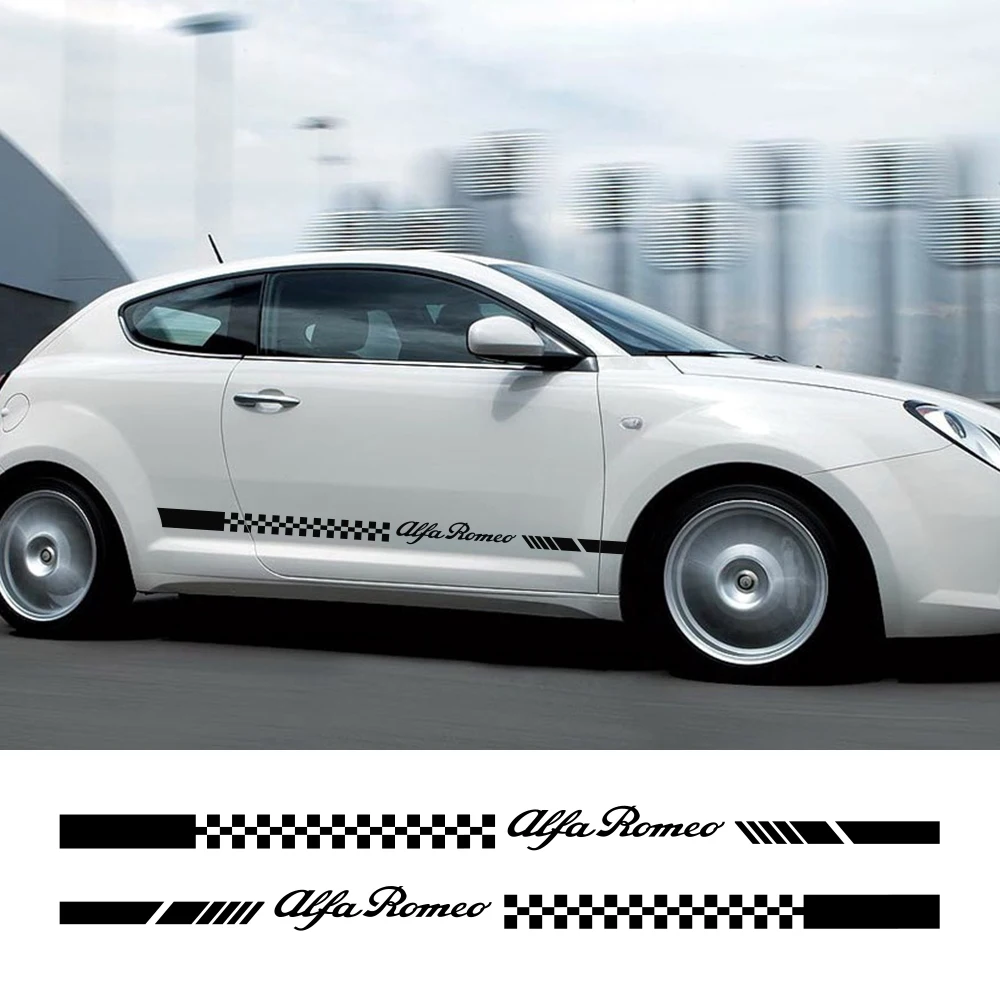 2 шт. для Alfa Romeo Giulia Giulietta 147 156 159 166 автомобиля длинные штаны с полосками, Стикеры автомобильный Стайлинг автомобиля Принадлежности для тюнинга